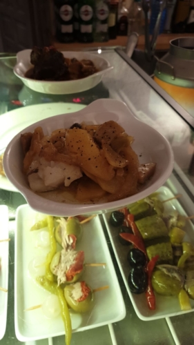 Plato en Mesón La venta del jamón, de Cuevas de San Clemente